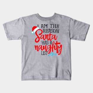 Santa Naughty List Kids T-Shirt